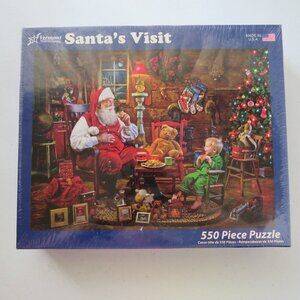 Santa's Visit Vermont Christmas Company Jigsaw Puzzle 550 Pieces Sealed VC197